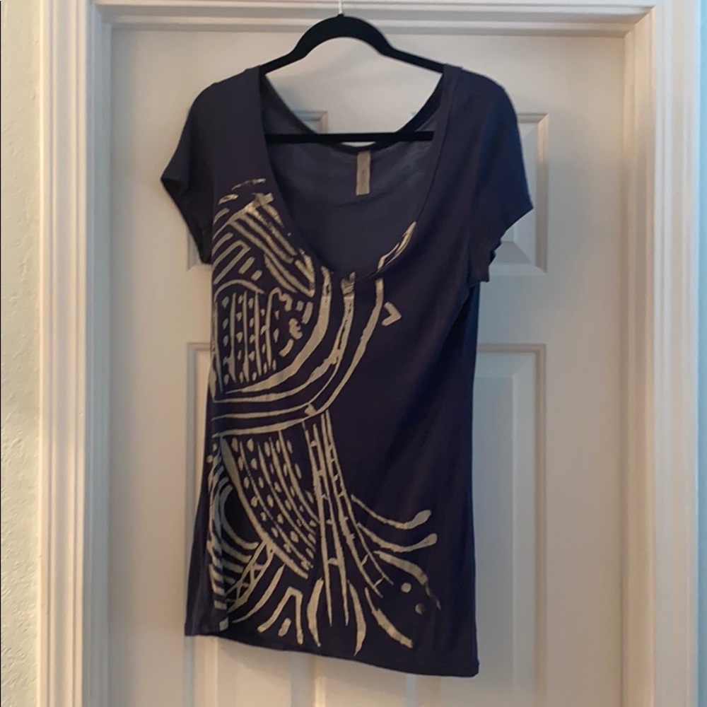 Short sleeve print top